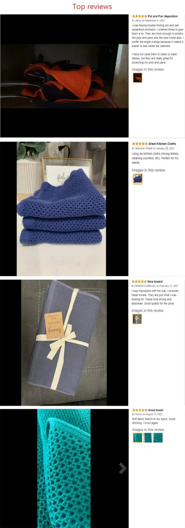 Homaxy 4/6Pcs Cotton Kitchen Towels Ultra Soft Dishcloth Magic Cleaning Cloth Absorbent Cleaning Towel Thickened Wipe Wash Towel - Imagem 40